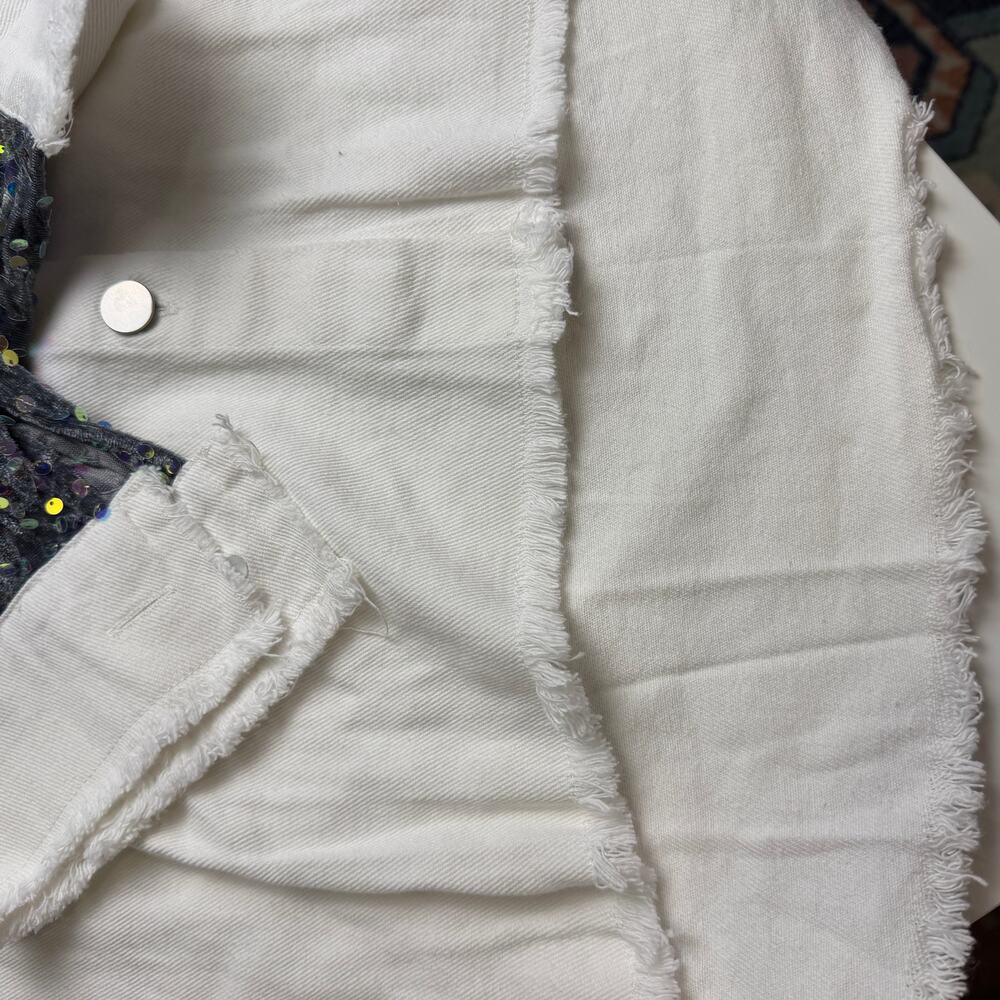 Sequin Patchwork Denim Jacket Oversized Shacket W… - image 10